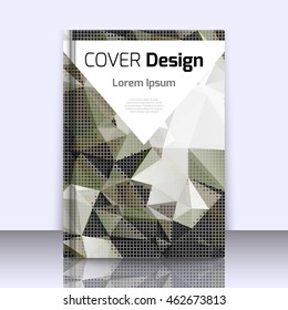 Abstract background with colorful triangles and space for text. Texture for covers, banners, booklets, etc. For web or printed media.