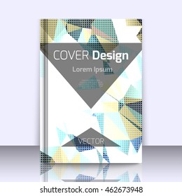 Abstract background with colorful triangles and space for text. Texture for covers, banners, booklets, etc. For web or printed media.
