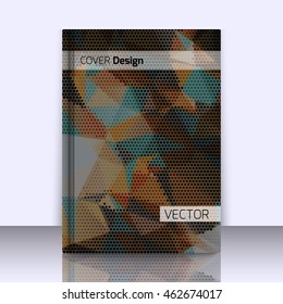 Abstract background with colorful triangles and space for text. Texture for covers, banners, booklets, etc. For web or printed media.