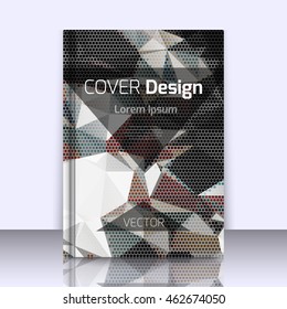 Abstract background with colorful triangles and space for text. Texture for covers, banners, booklets, etc. For web or printed media.