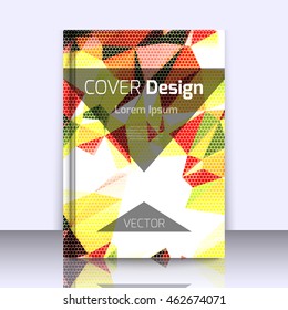 Abstract background with colorful triangles and space for text. Texture for covers, banners, booklets, etc. For web or printed media.