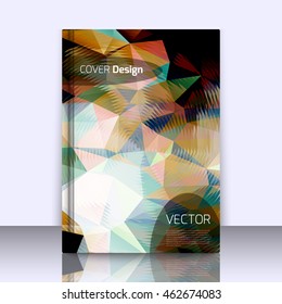 Abstract background with colorful triangles and space for text. Texture for covers, banners, booklets, etc. For web or printed media.