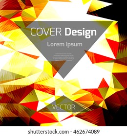 Abstract background with colorful triangles and space for text. Texture for covers, banners, booklets, etc. For web or printed media.
