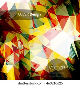 Abstract background with colorful triangles and space for text. Texture for covers, banners, booklets, etc. For web or printed media.