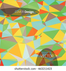 Abstract background with colorful triangles and space for text. Texture for covers, banners, booklets, etc. For web or printed media.