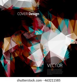 Abstract background with colorful triangles and space for text. Texture for covers, banners, booklets, etc. For web or printed media.