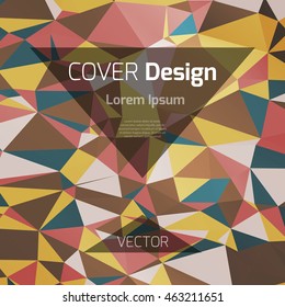 Abstract background with colorful triangles and space for text. Texture for covers, banners, booklets, etc. For web or printed media.