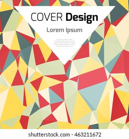 Abstract background with colorful triangles and space for text. Texture for covers, banners, booklets, etc. For web or printed media.