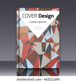 Abstract background with colorful triangles and space for text. Texture for covers, banners, booklets, etc. For web or printed media.