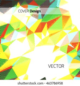 Abstract background with colorful triangles and space for text. Texture for covers, banners, booklets, etc. For web or printed media.