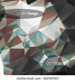 Abstract background with colorful triangles and space for text. Texture for covers, banners, booklets, etc. For web or printed media.