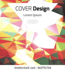 Abstract background with colorful triangles and space for text. Texture for covers, banners, booklets, etc. For web or printed media.