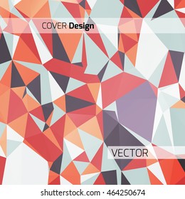 Abstract background with colorful triangles and space for text. Texture for covers, banners, booklets, etc. For web or printed media.