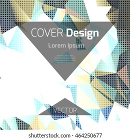 Abstract background with colorful triangles and space for text. Texture for covers, banners, booklets, etc. For web or printed media.
