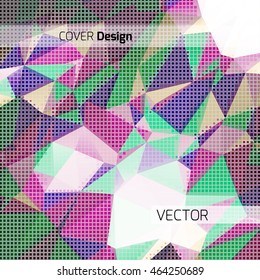 Abstract background with colorful triangles and space for text. Texture for covers, banners, booklets, etc. For web or printed media.