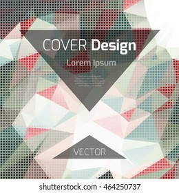 Abstract background with colorful triangles and space for text. Texture for covers, banners, booklets, etc. For web or printed media.