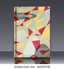 Abstract background with colorful triangles and space for text. Texture for covers, banners, booklets, etc. For web or printed media.