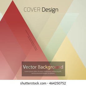 Abstract background with colorful triangles and space for text. Texture for covers, banners, booklets, etc. For web or printed media.