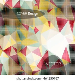 Abstract background with colorful triangles and space for text. Texture for covers, banners, booklets, etc. For web or printed media.