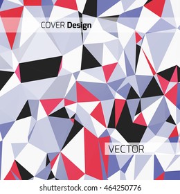 Abstract background with colorful triangles and space for text. Texture for covers, banners, booklets, etc. For web or printed media.