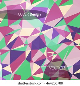 Abstract background with colorful triangles and space for text. Texture for covers, banners, booklets, etc. For web or printed media.