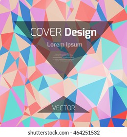 Abstract background with colorful triangles and space for text. Texture for covers, banners, booklets, etc. For web or printed media.