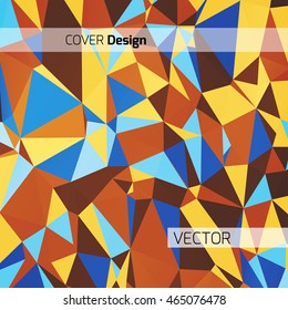 Abstract background with colorful triangles and space for text. Texture for covers, banners, booklets, etc. For web or printed media.