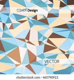 Abstract background with colorful triangles and space for text. Texture for covers, banners, booklets, etc. For web or printed media.