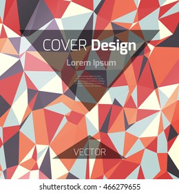 Abstract background with colorful triangles and space for text. Texture for covers, banners, booklets, etc. For web or printed media.