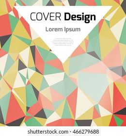 Abstract background with colorful triangles and space for text. Texture for covers, banners, booklets, etc. For web or printed media.