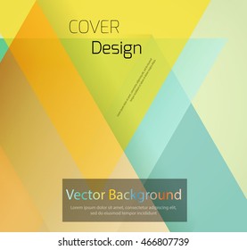 Abstract background with colorful triangles and space for text. Texture for covers, banners, booklets, etc. For web or printed media.