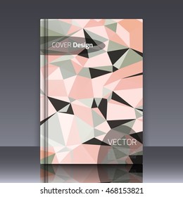 Abstract background with colorful triangles and space for text. Texture for covers, banners, booklets, etc. For web or printed media.