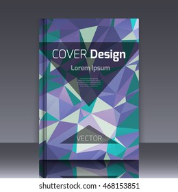 Abstract background with colorful triangles and space for text. Texture for covers, banners, booklets, etc. For web or printed media.