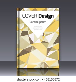 Abstract background with colorful triangles and space for text. Texture for covers, banners, booklets, etc. For web or printed media.