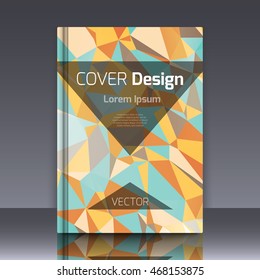 Abstract background with colorful triangles and space for text. Texture for covers, banners, booklets, etc. For web or printed media.