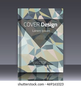 Abstract background with colorful triangles and space for text. Texture for covers, banners, booklets, etc. For web or printed media.