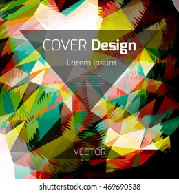 Abstract background with colorful triangles and space for text. Texture for covers, banners, booklets, etc. For web or printed media.