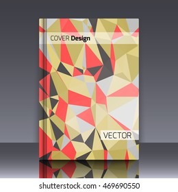 Abstract background with colorful triangles and space for text. Texture for covers, banners, booklets, etc. For web or printed media.