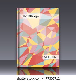 Abstract background with colorful triangles and space for text. Texture for covers, banners, booklets, etc. For web or printed media.