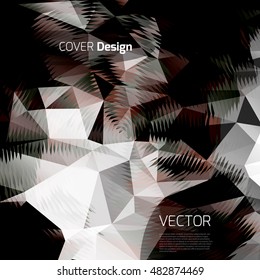 Abstract background with colorful triangles and space for text. Texture for covers, banners, booklets, etc. For web or printed media.