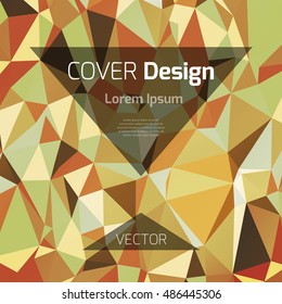 Abstract background with colorful triangles and space for text. Texture for covers, banners, booklets, etc. For web or printed media.