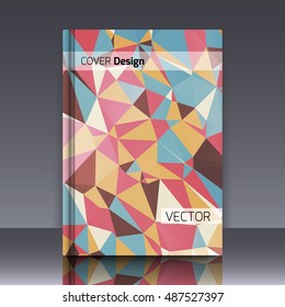 Abstract background with colorful triangles and space for text. Texture for covers, banners, booklets, etc. For web or printed media.