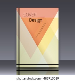 Abstract background with colorful triangles and space for text. Texture for covers, banners, booklets, etc. For web or printed media.