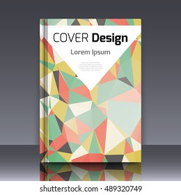 Abstract background with colorful triangles and space for text. Texture for covers, banners, booklets, etc. For web or printed media.
