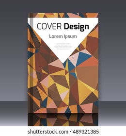 Abstract background with colorful triangles and space for text. Texture for covers, banners, booklets, etc. For web or printed media.