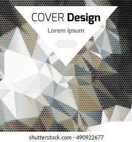 Abstract background with colorful triangles and space for text. Texture for covers, banners, booklets, etc. For web or printed media.