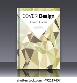 Abstract background with colorful triangles and space for text. Texture for covers, banners, booklets, etc. For web or printed media.