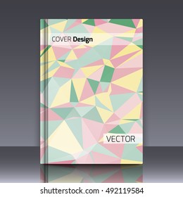Abstract background with colorful triangles and space for text. Texture for covers, banners, booklets, etc. For web or printed media.