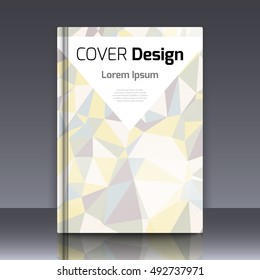 Abstract background with colorful triangles and space for text. Texture for covers, banners, booklets, etc. For web or printed media.