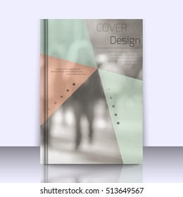 Abstract background with colorful triangles and space for text over stylish blurred image. Texture for covers, banners, booklets, etc. Background texxture for web or printed media.